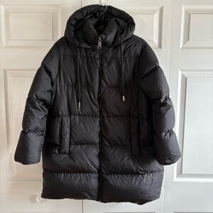 Black Hooded Puffer Coat - Women’s Winter Jacket